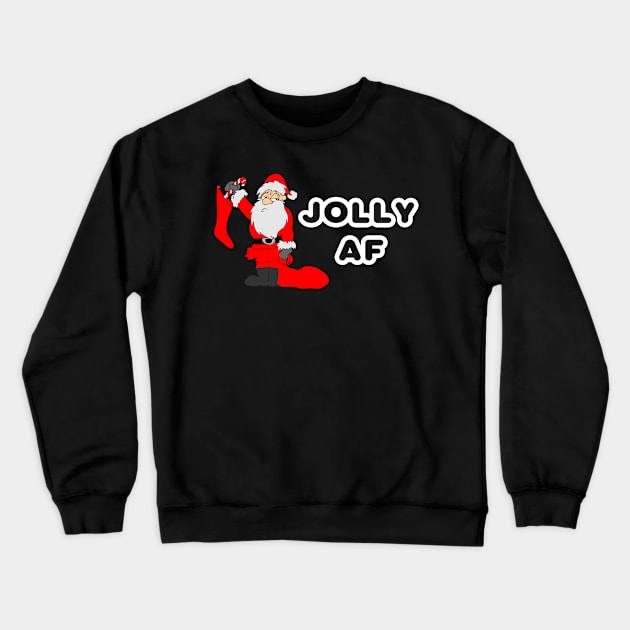 Funny Christmas Gifts Santa Joily AF Crewneck Sweatshirt by finedesigns